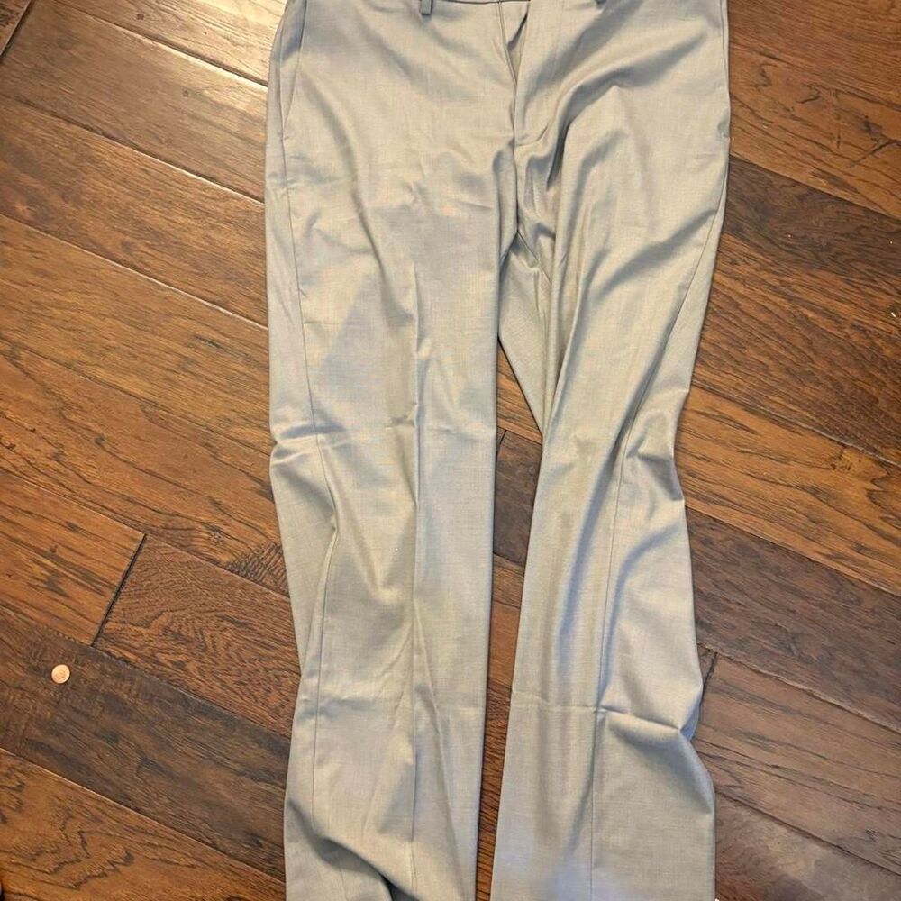 Men's Grey and Cream Trousers